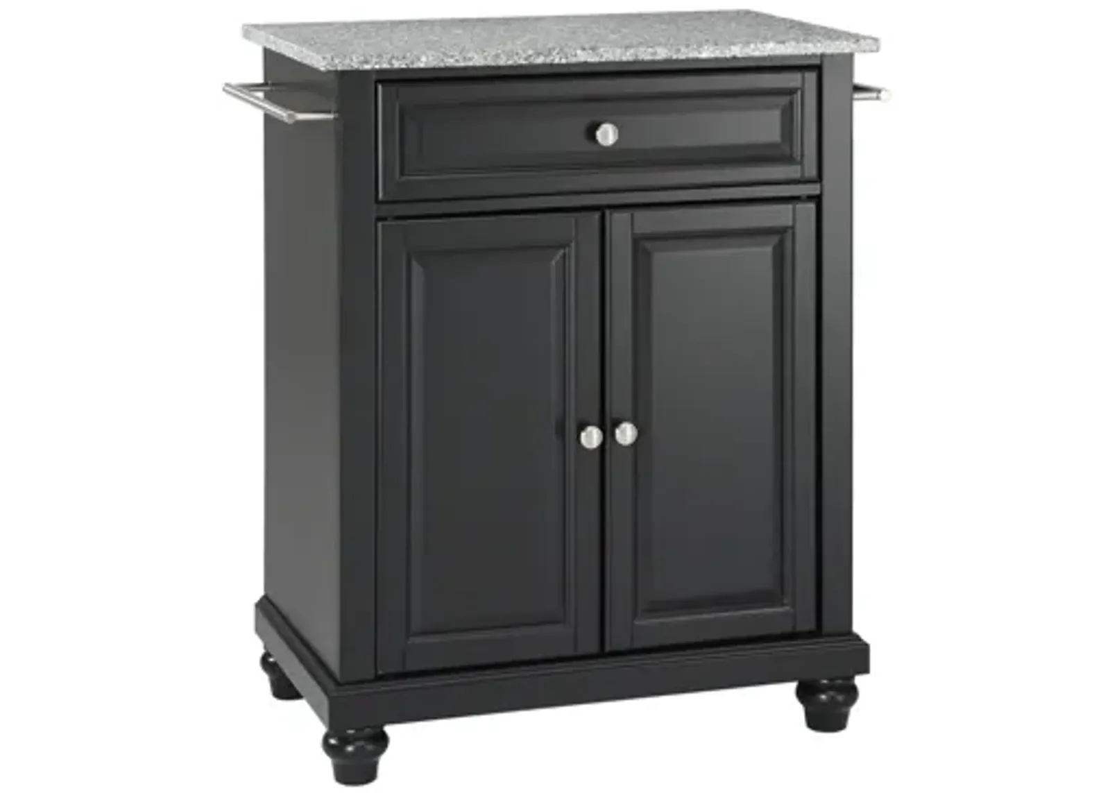 Cambridge Solid Granite Top Portable Kitchen Island in Black