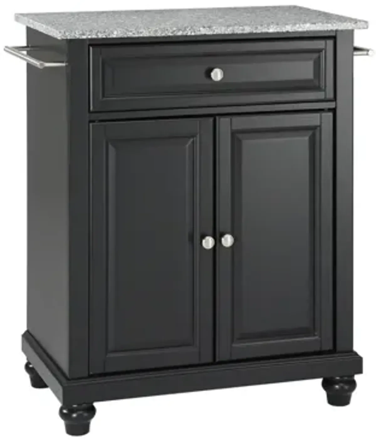 Cambridge Solid Granite Top Portable Kitchen Island in Black