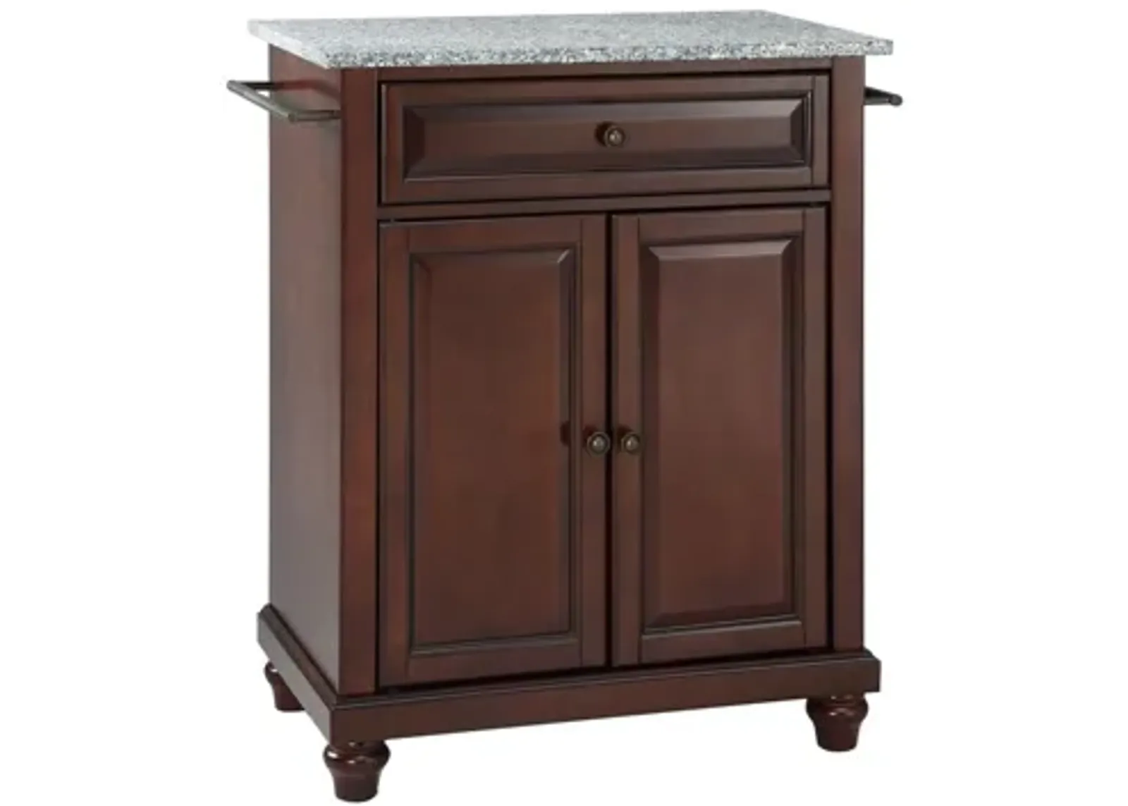 Cambridge Solid Granite Top Portable Kitchen Island in Vintage Mahogany