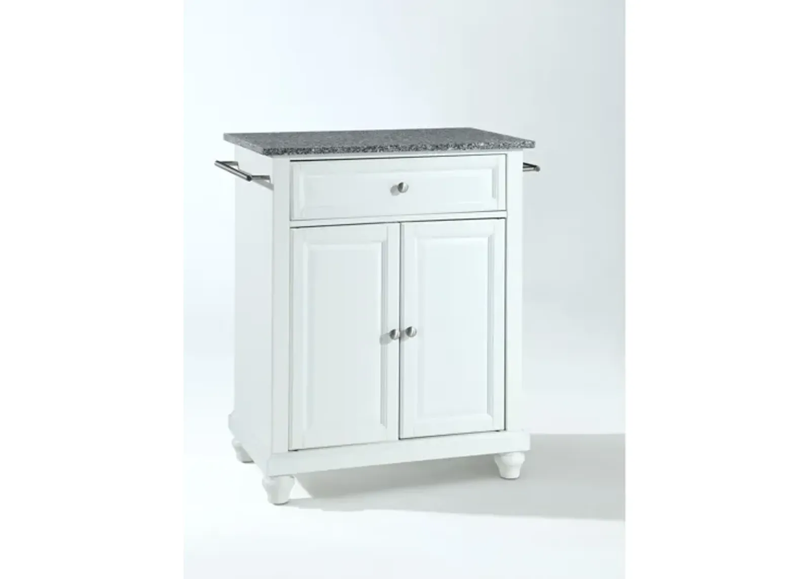 Cambridge Solid Granite Top Portable Kitchen Island in White