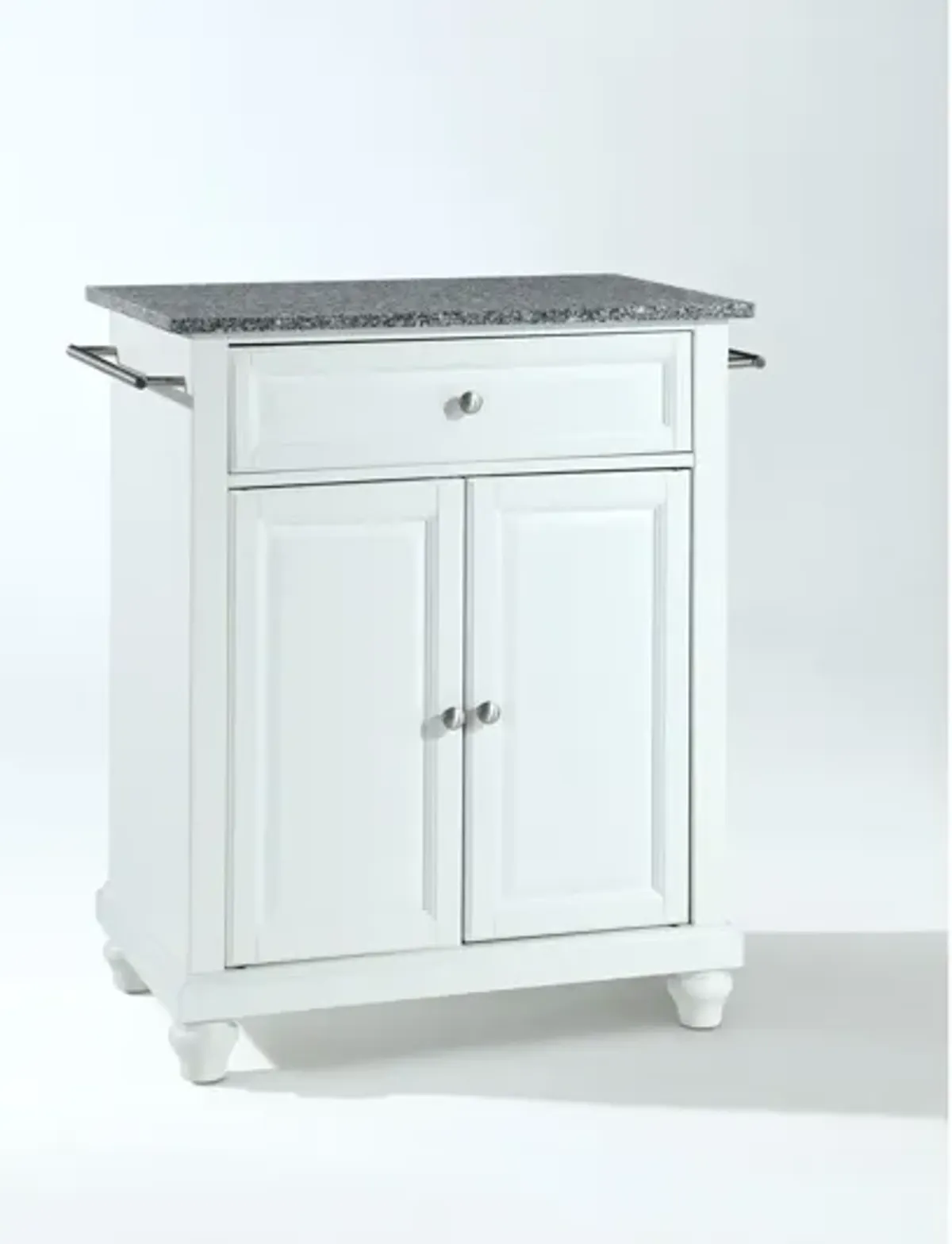 Cambridge Solid Granite Top Portable Kitchen Island in White