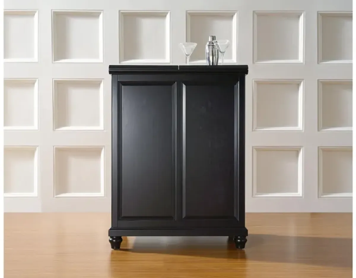 Cambridge Expandable Bar Cabinet in Black