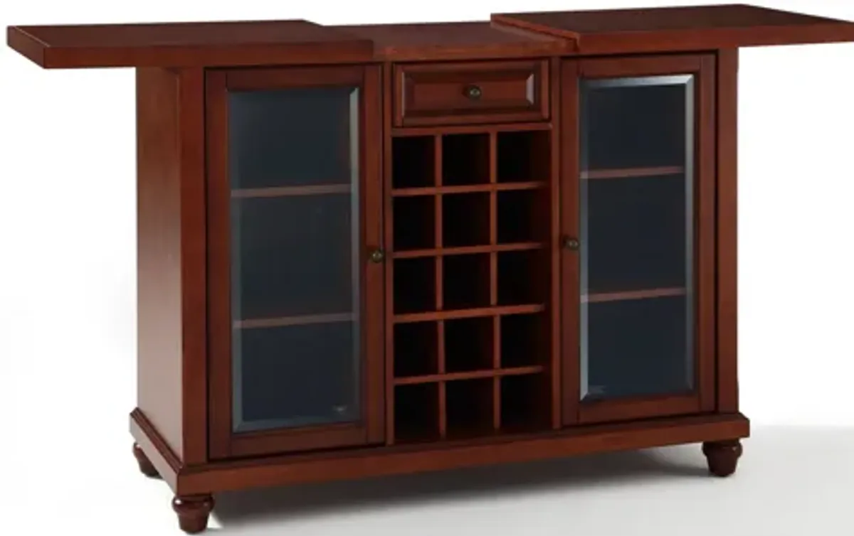 Cambridge Sliding Top Bar Cabinet in Vintage Mahogany