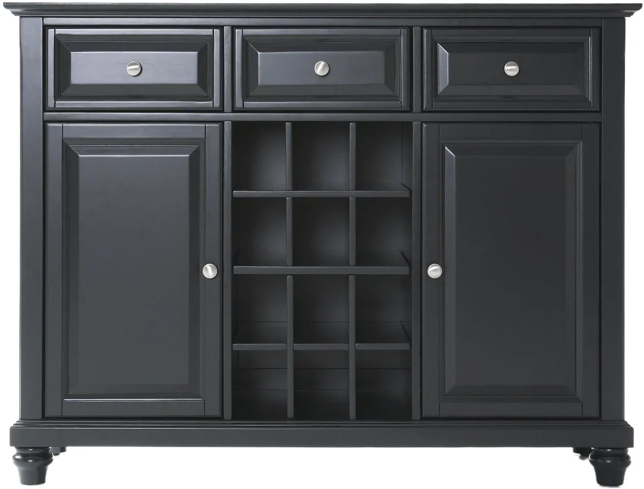 Cambridge Buffet Server / Sideboard with Wine Storage in Black
