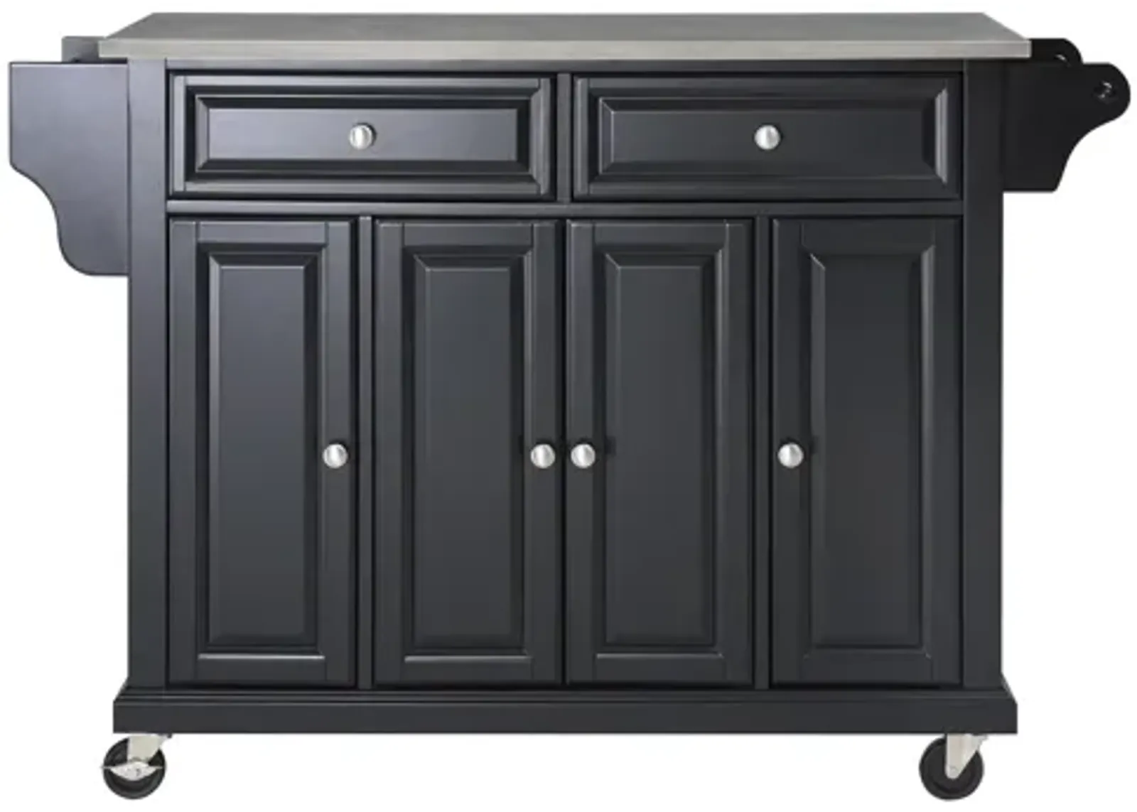 Stainless Steel Top Kitchen Cart/Island in Black