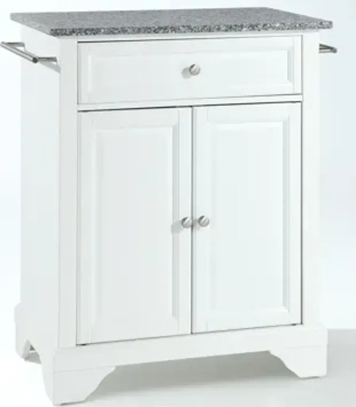 Lafayette Solid Granite Top Portable Kitchen Island in White