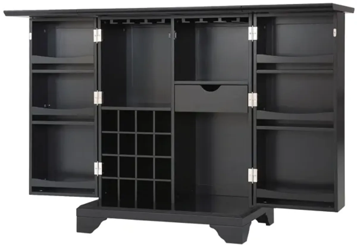 Lafayette Expandable Bar Cabinet in Black