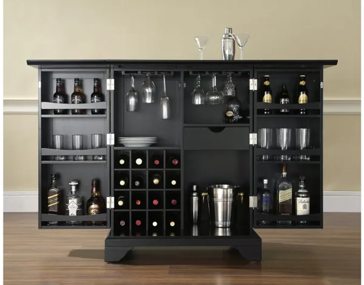 Lafayette Expandable Bar Cabinet in Black