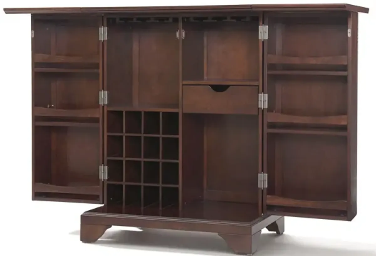 Lafayette Expandable Bar Cabinet in Vintage Mahogany