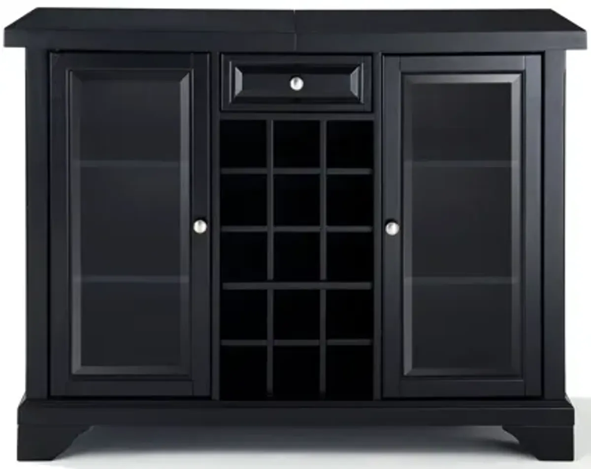 Lafayette Sliding Top Bar Cabinet in Black