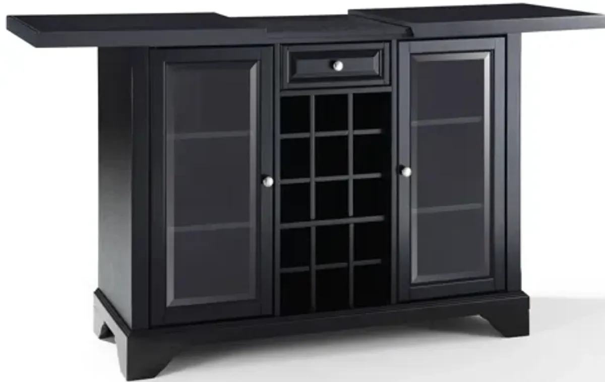 Lafayette Sliding Top Bar Cabinet in Black