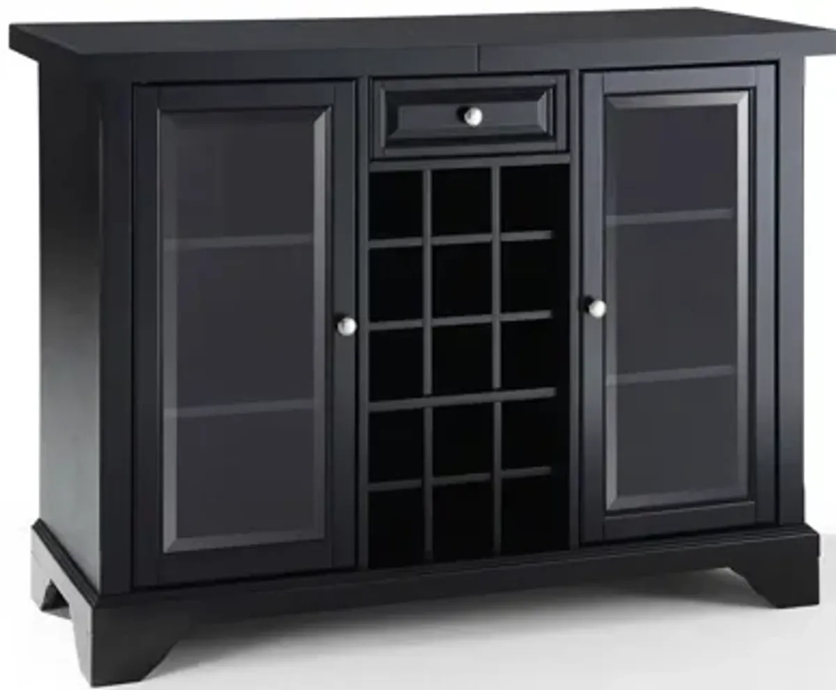 Lafayette Sliding Top Bar Cabinet in Black