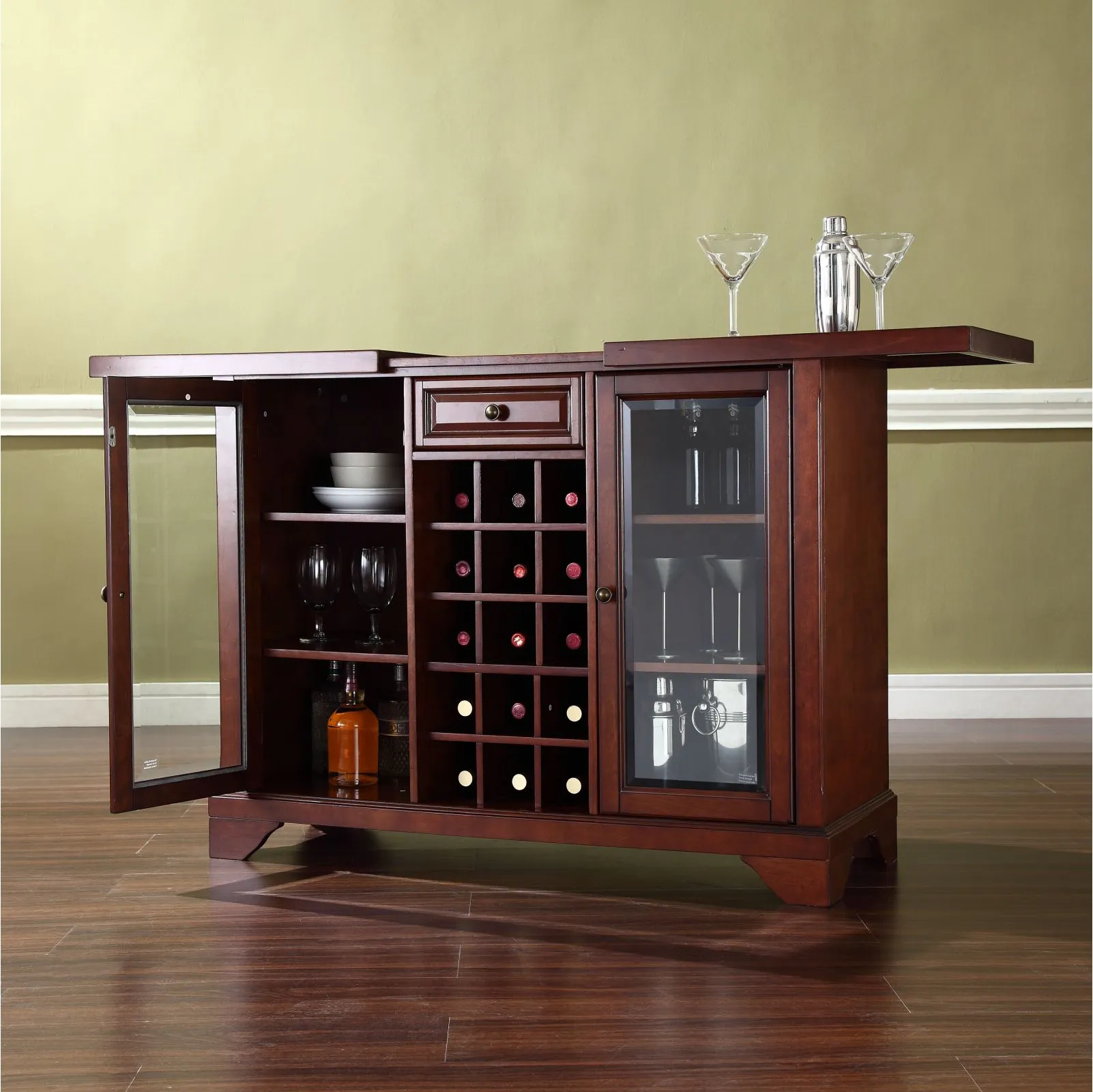 Lafayette Sliding Top Bar in Vintage Mahogany