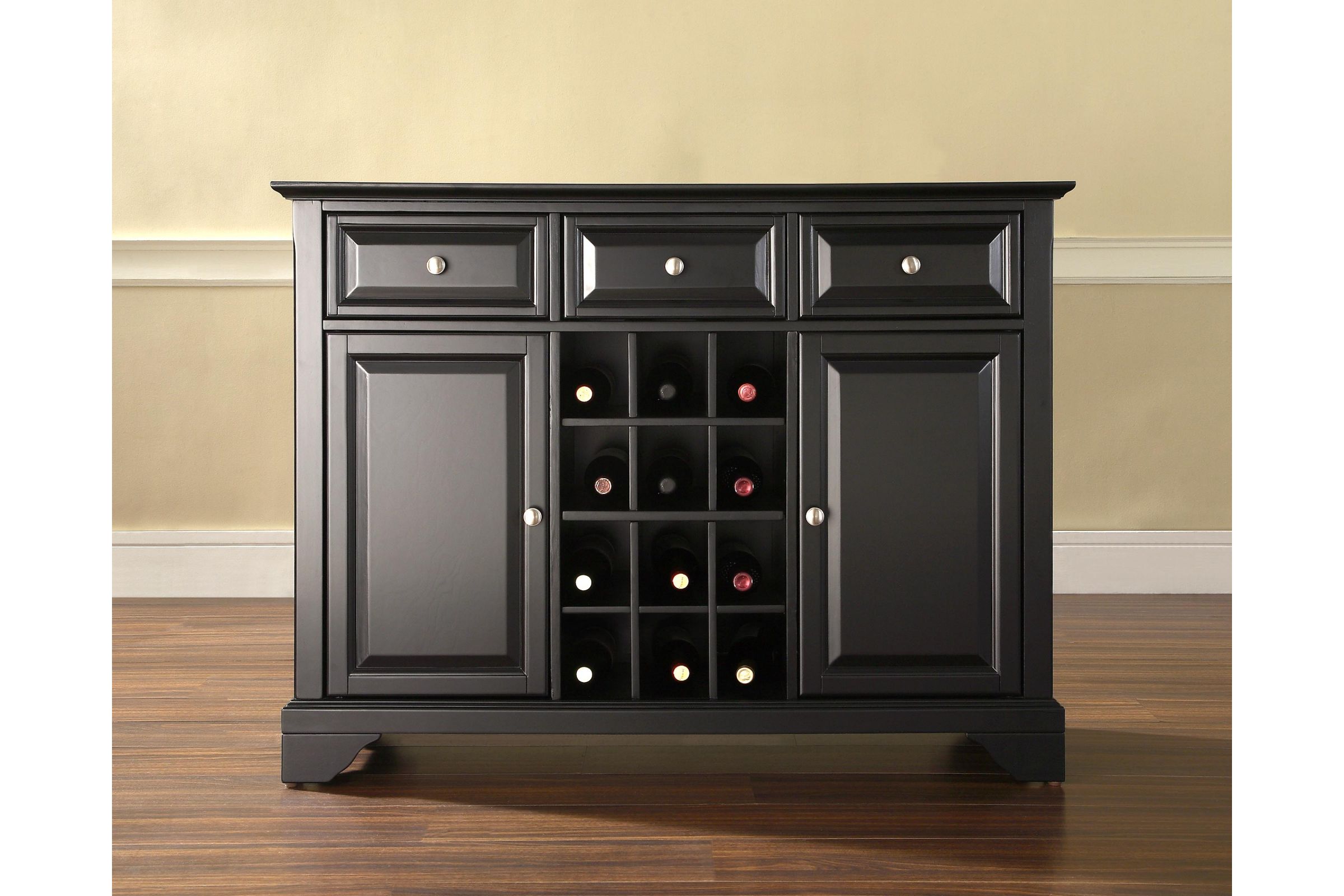 Lafayette Buffet Server / Sideboard with Wine Storage in Black