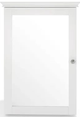 Lydia Mirrored Wall Cabinet in White