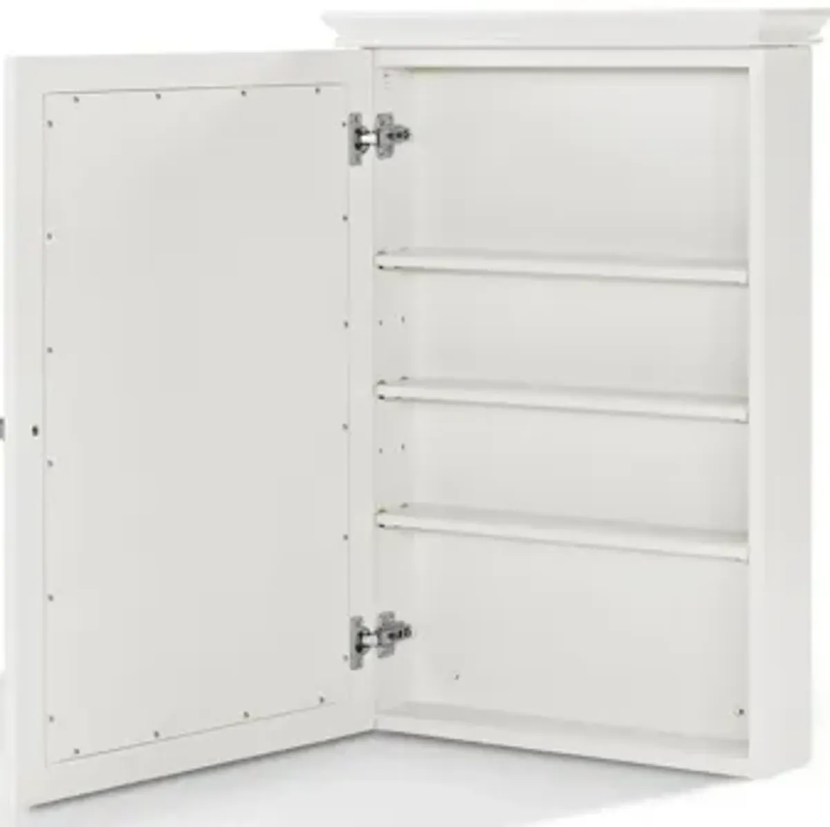 Lydia Mirrored Wall Cabinet in White