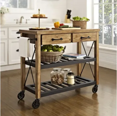 Roots Rack Industrial Kitchen Cart in Natural