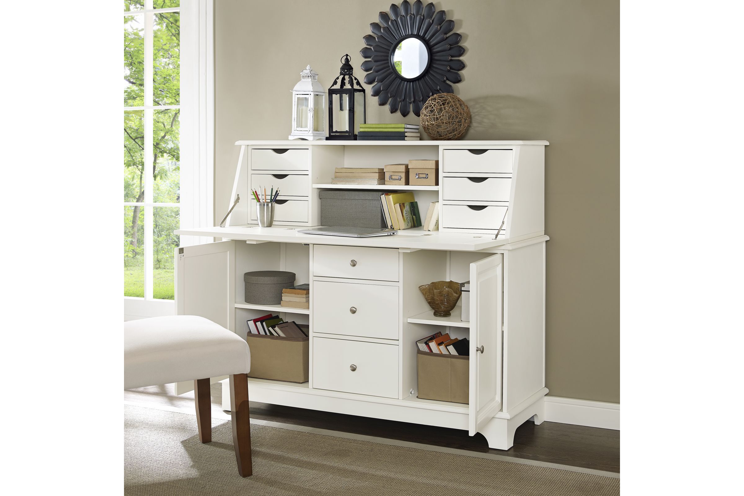 Sullivan Secretary Desk in White