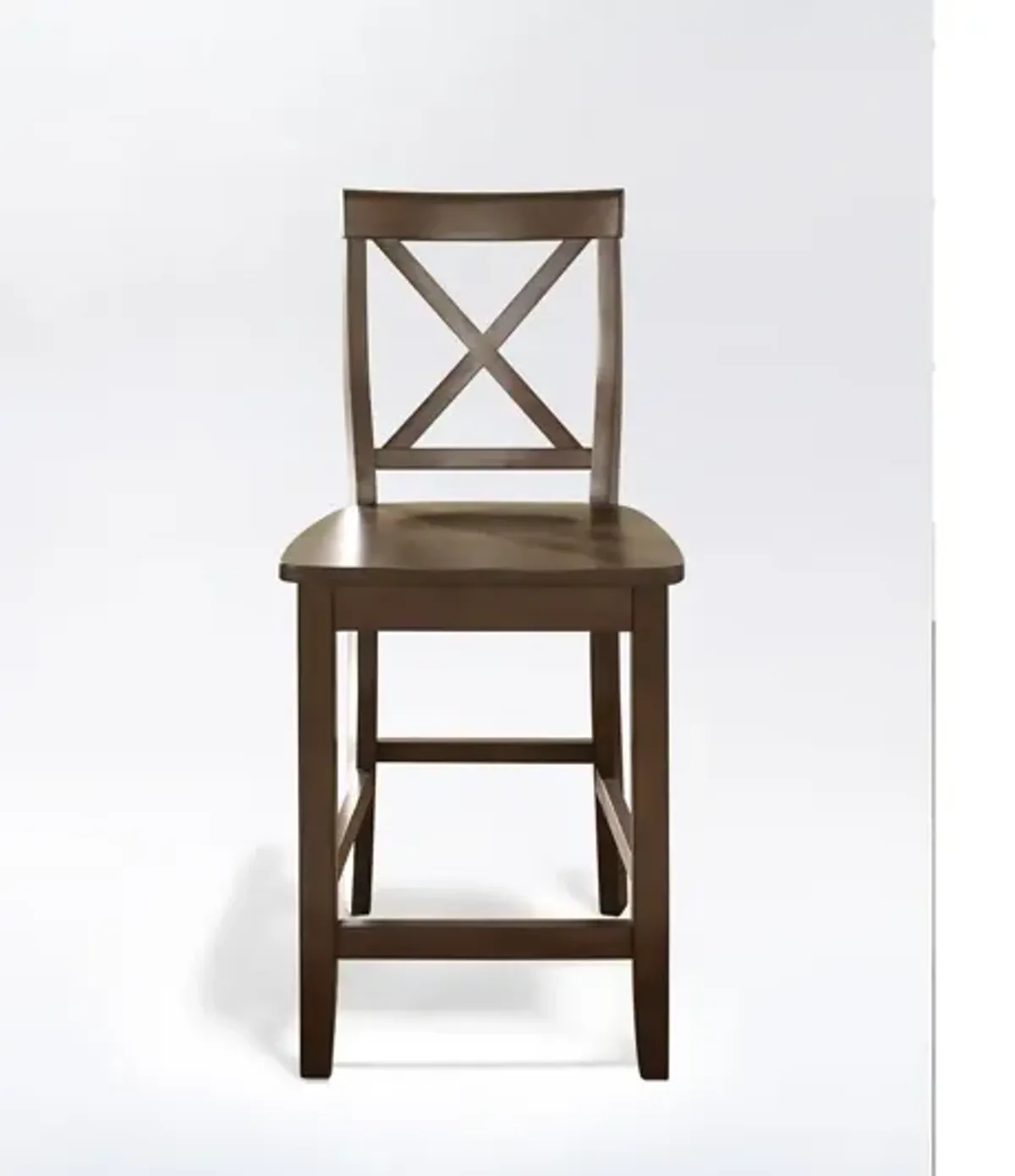 X-Back Bar Stool in Vintage Mahogany, Set of Two