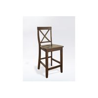 X-Back Bar Stool in Vintage Mahogany, Set of Two