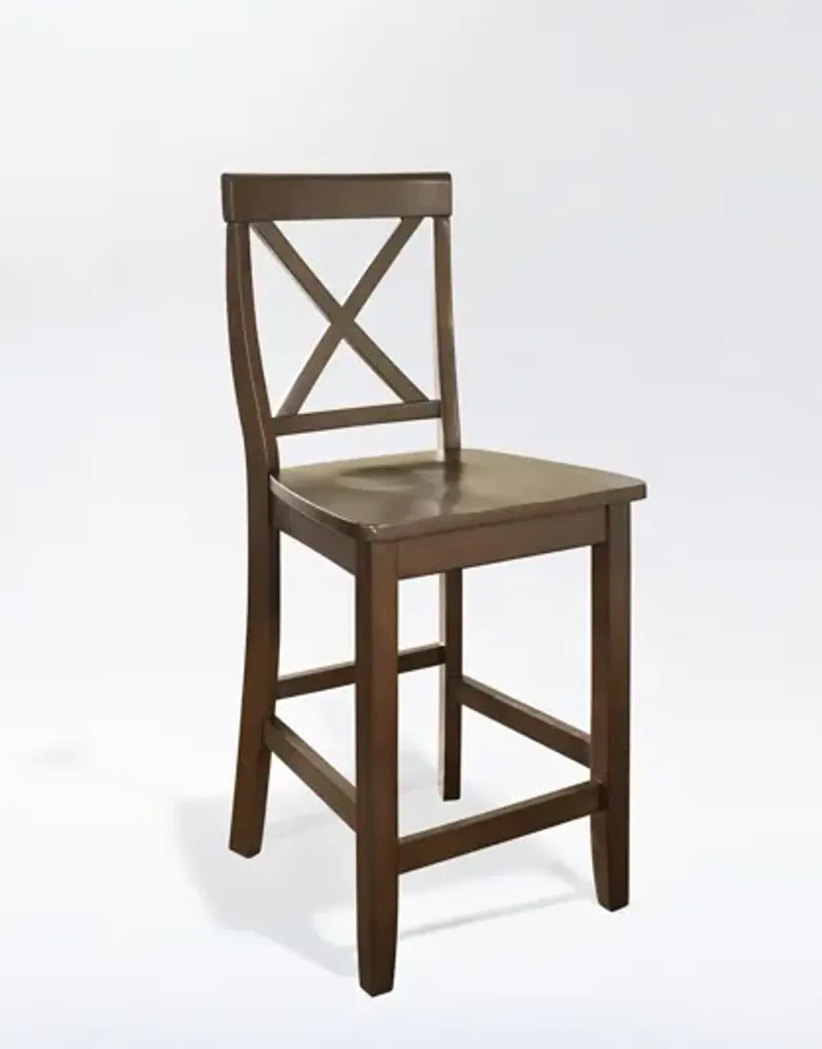 X-Back Bar Stool in Vintage Mahogany, Set of Two