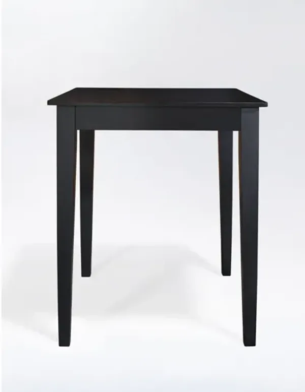 Tapered Leg Pub Table in Black