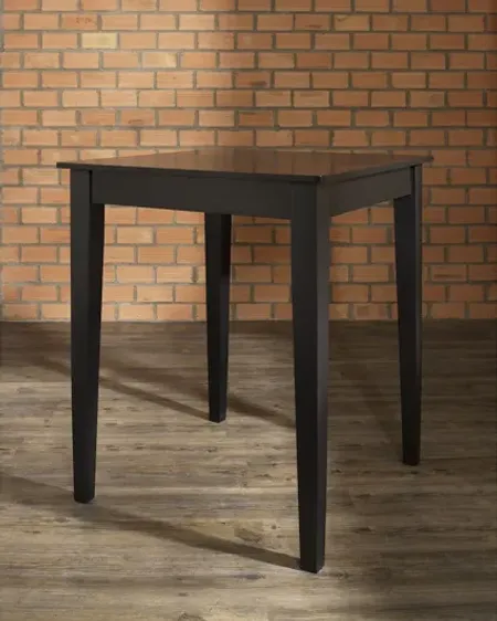 Tapered Leg Pub Table in Black