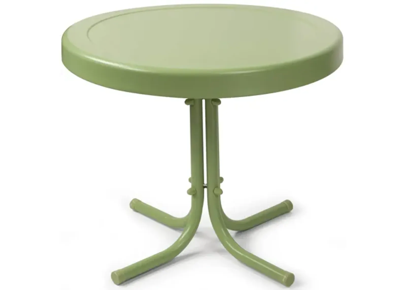 Retro Metal Side Table in Oasis Green