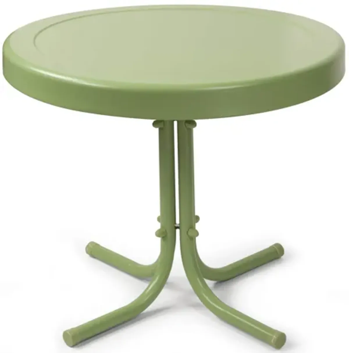 Retro Metal Side Table in Oasis Green