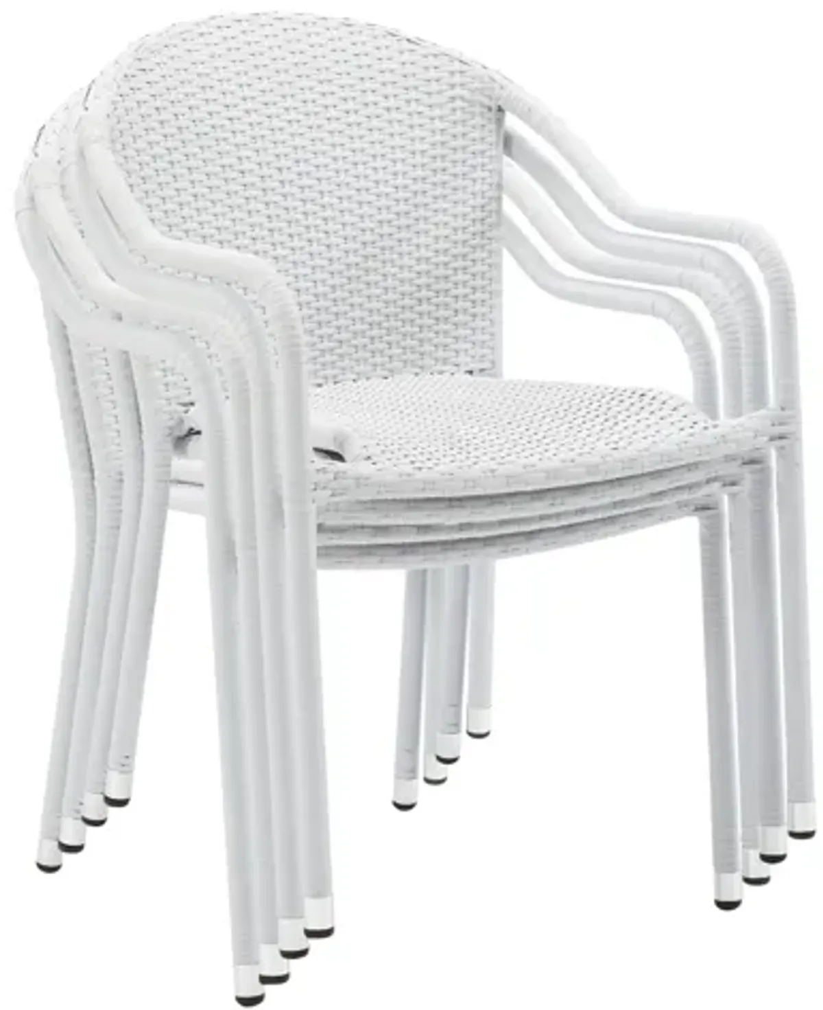 Palm Harbor Stackable Chairs Set of 4 in White