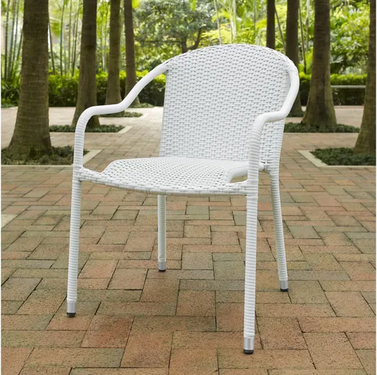 Palm Harbor Stackable Chairs Set of 4 in White