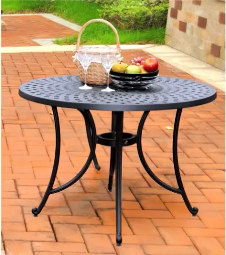 Sedona 42" Dining Table in Charcoal Black