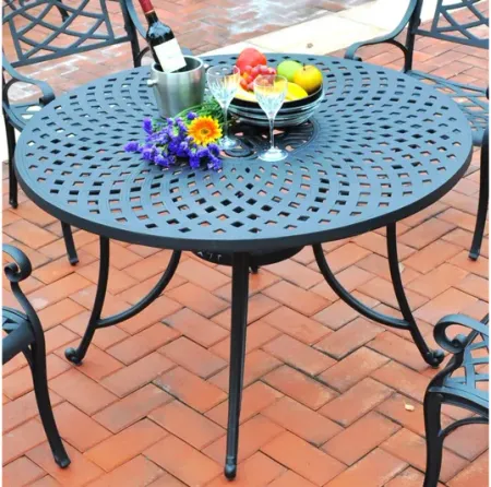 Sedona 46" Dining Table in Charcoal Black