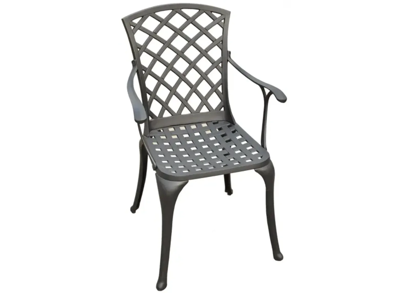 Sedona High Back Arm Chair in Charcoal Black Set of 2