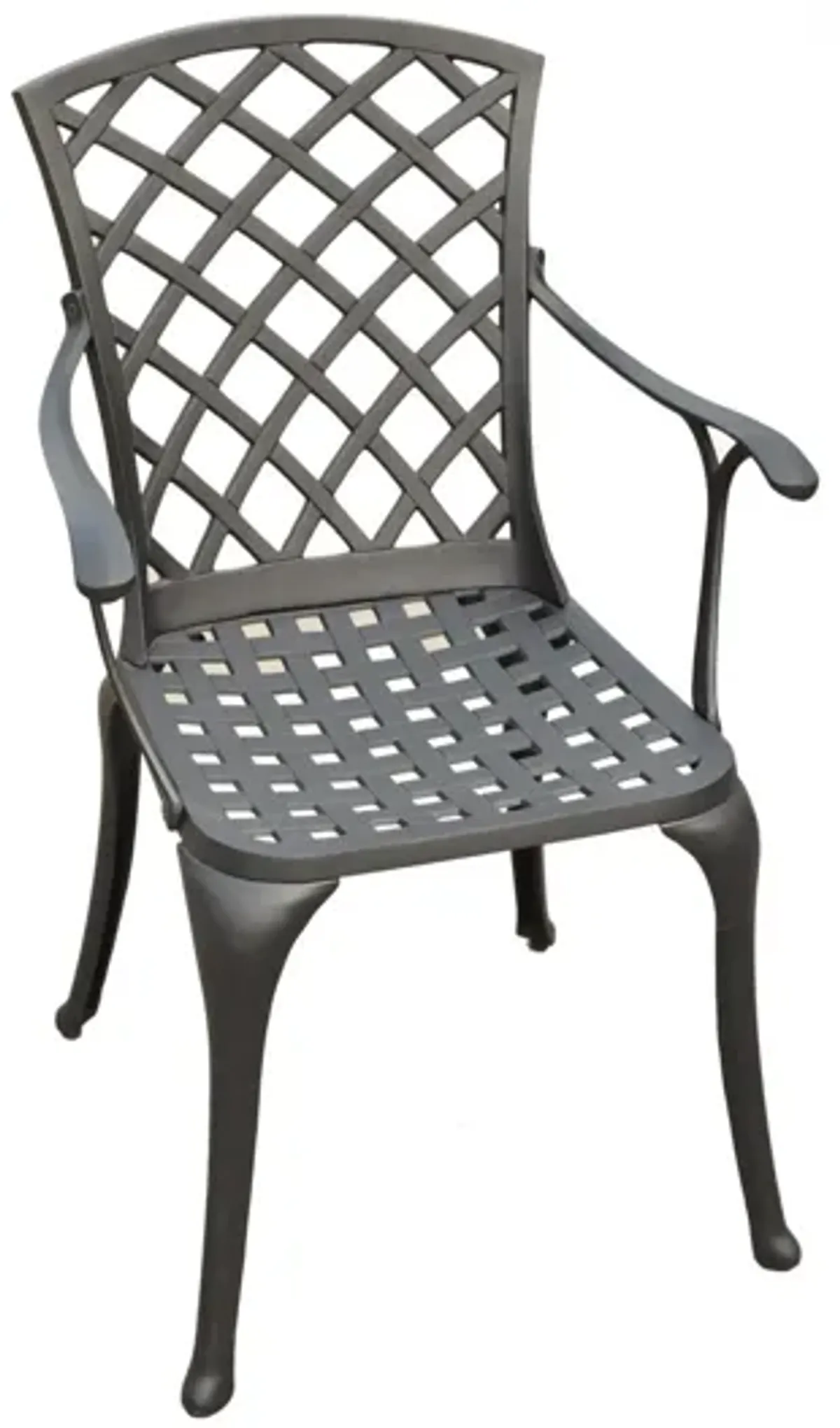 Sedona High Back Arm Chair in Charcoal Black Set of 2