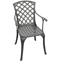 Sedona High Back Arm Chair in Charcoal Black Set of 2