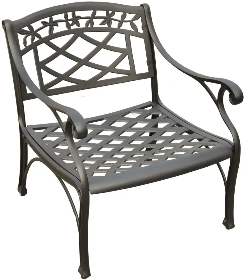 Sedona Club Chair in Charcoal Black