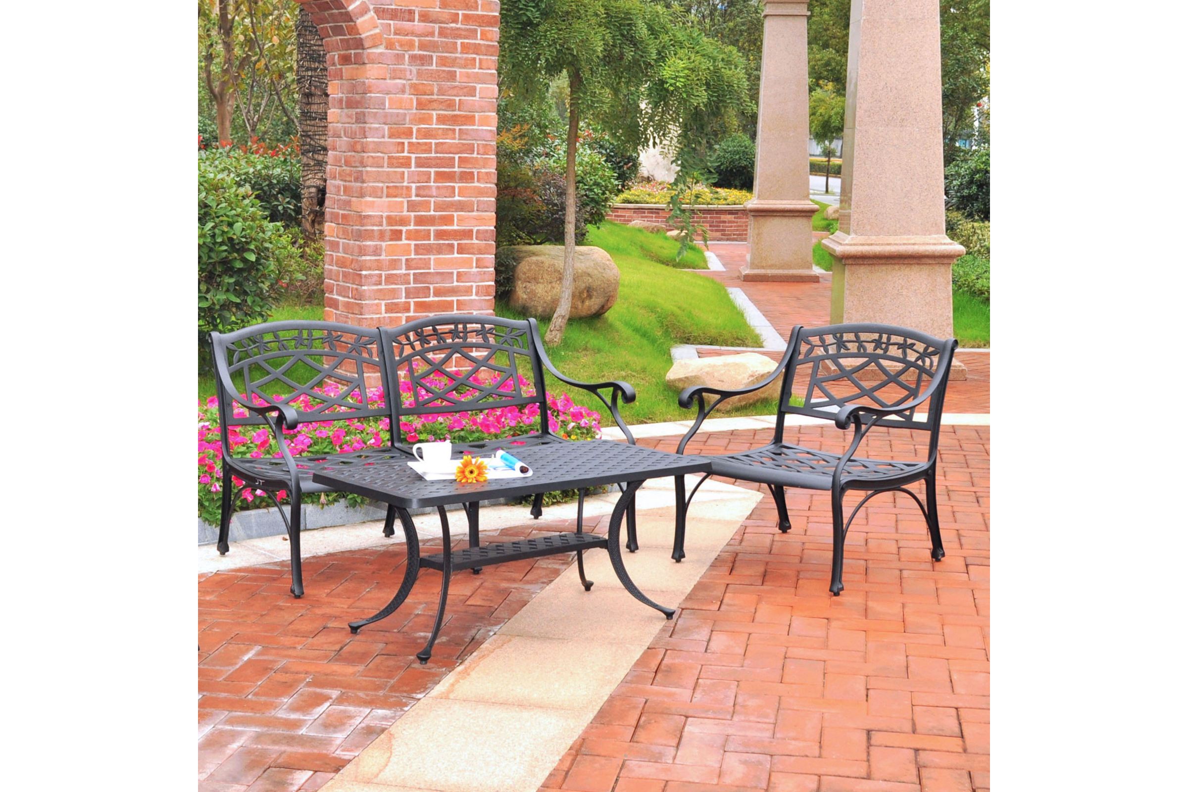 Sedona 3 Piece Loveseat, Chair, and Table Set