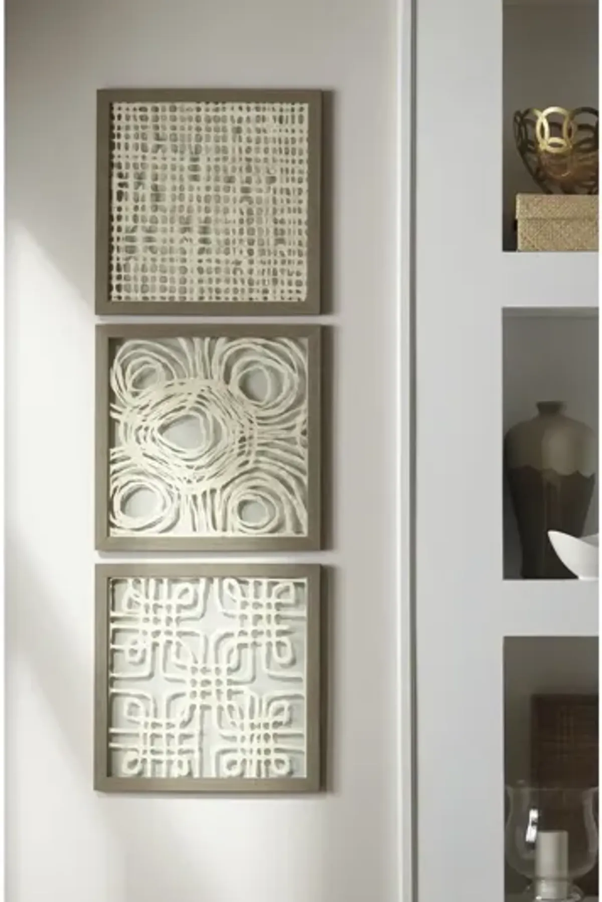 Odella Wall Decor Set Set of 3 in Cream/Taupe by Ashley