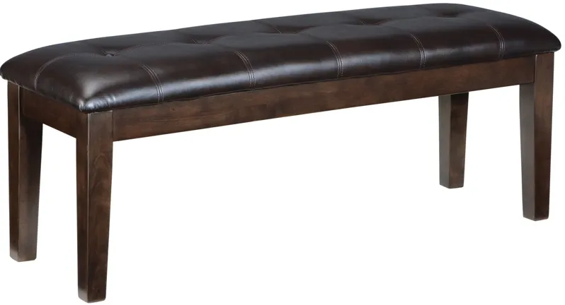 Haddigan Large Upholstered Dining Room Bench in Dark Brown by Ashley