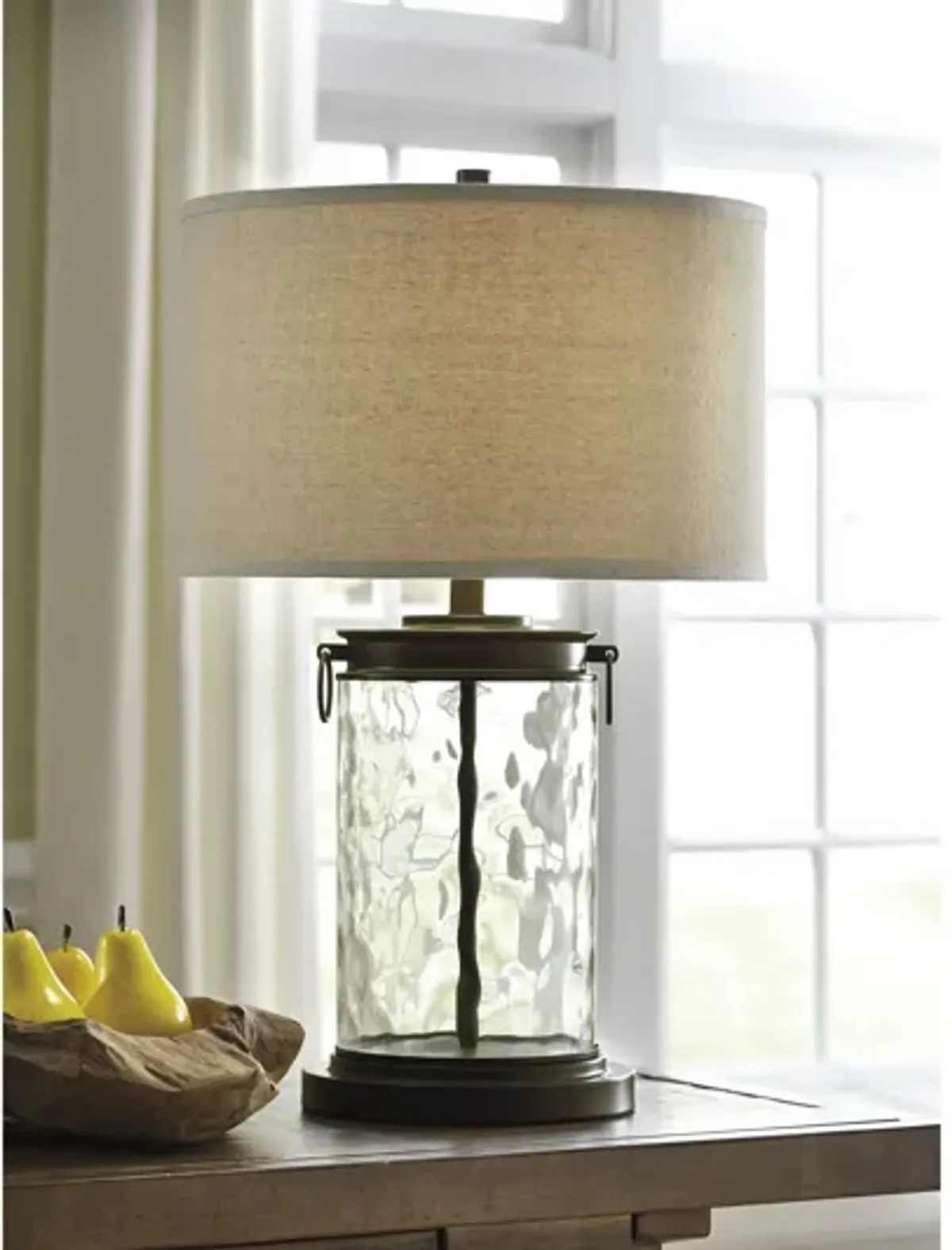 Tailynn Glass Table Lamp in Clear/Bronze Finish by Ashley