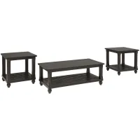 Mallacar Occasional Table Set in Black by Ashley