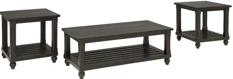 Mallacar Occasional Table Set in Black by Ashley
