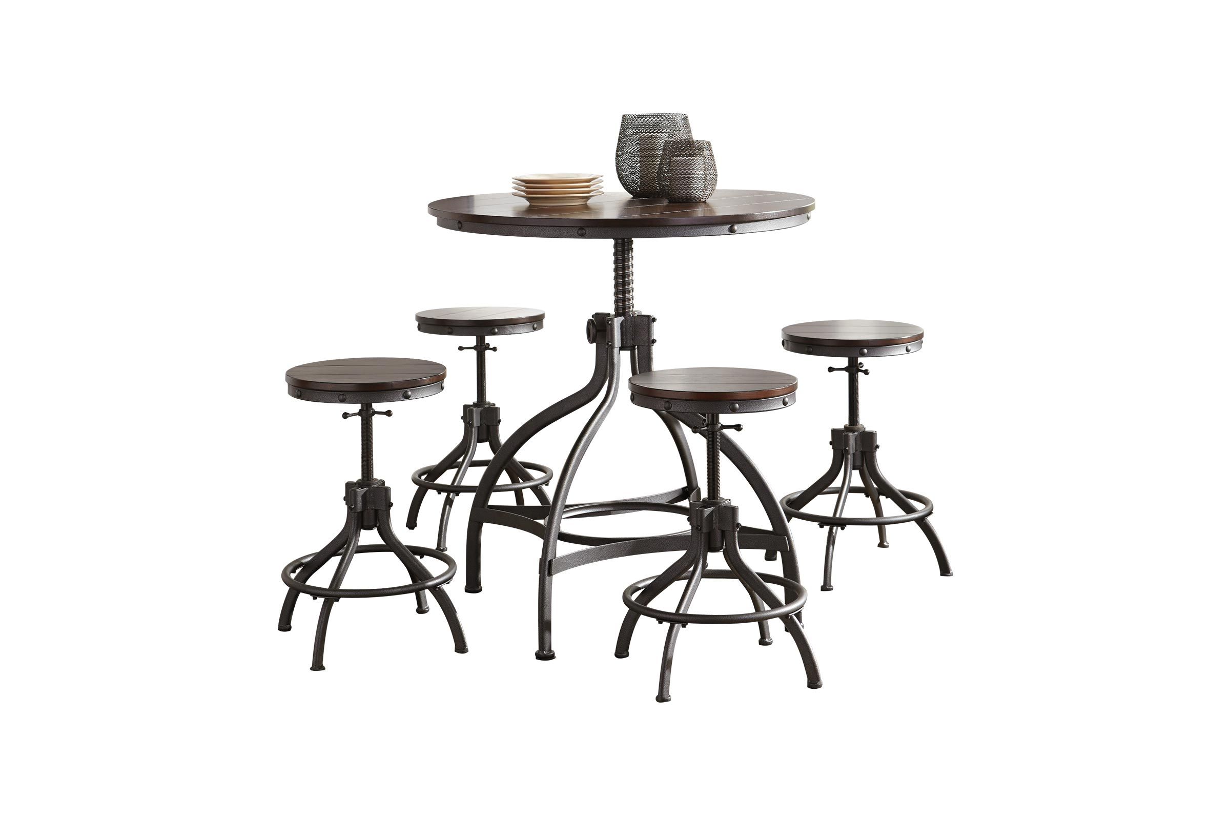 Odium Dining Room Counter Table Set Set of 5 by Ashley