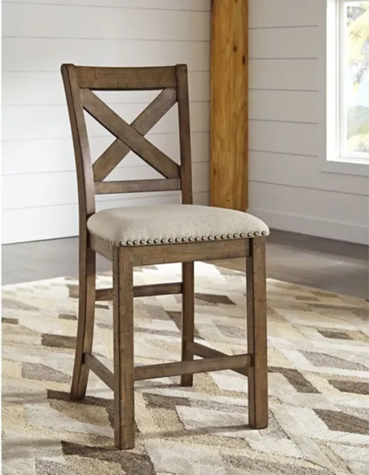 Moriville Upholstered Barstool Set of 2 by Ashley