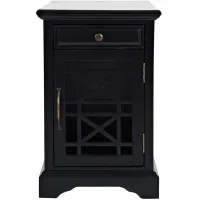 Power Chairside Table in Black