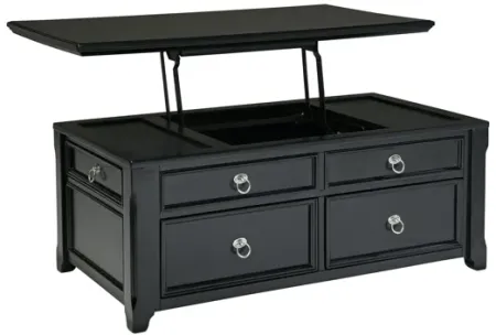 Black Lift-Top Cocktail Table