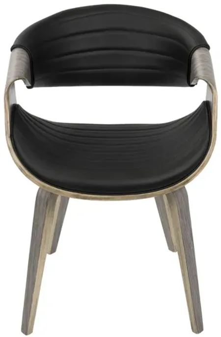 Symphony Mid-Century Modern Accent Chair in Light Grey and Black by LumiSource