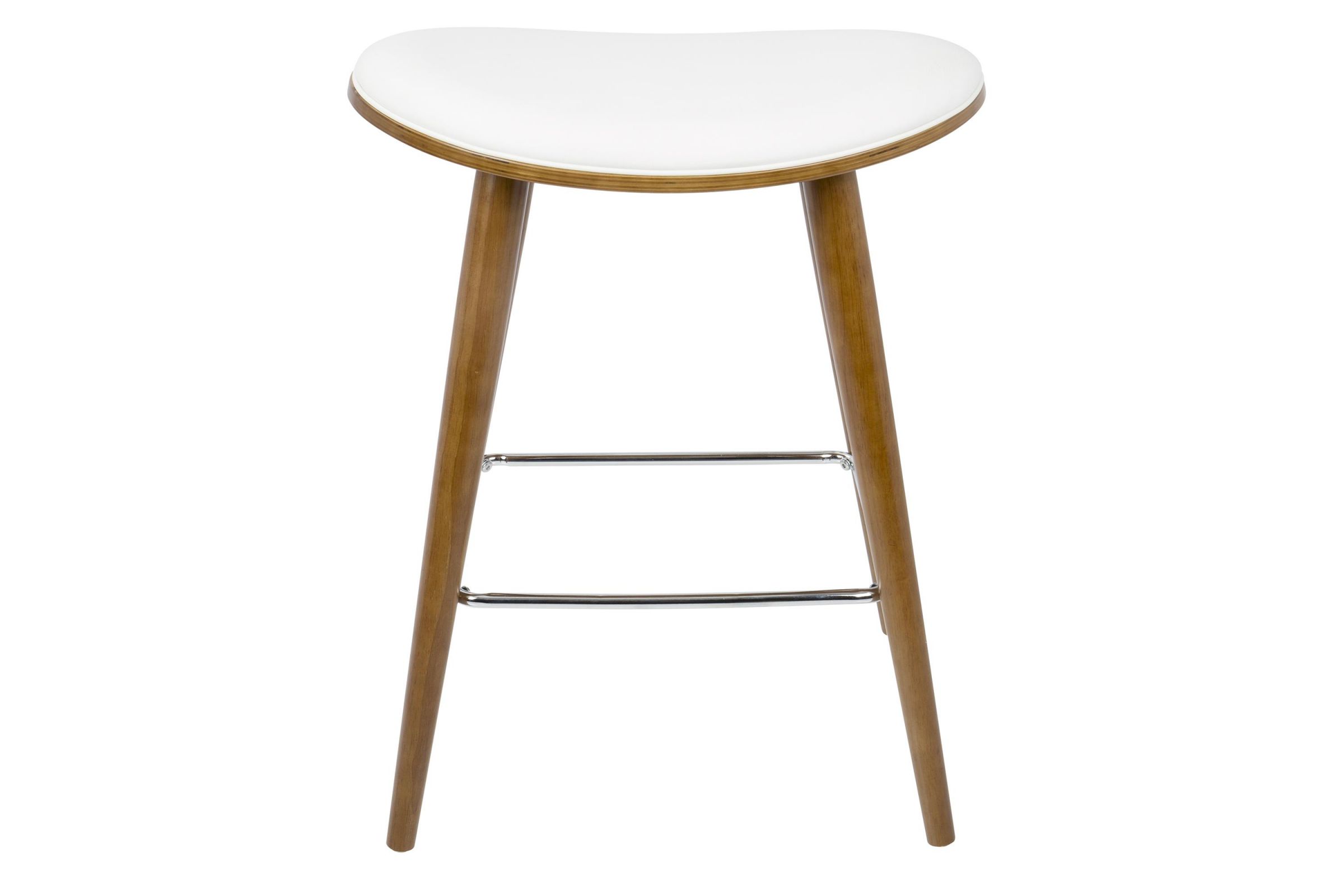 Saddle 26" MidCentury Modern Counter Stools (Set of 2) in Walnut and