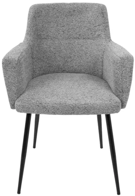 Andrew Contemporary Accent Chairs (Set of 2) in Heathered Grey by LumiSource